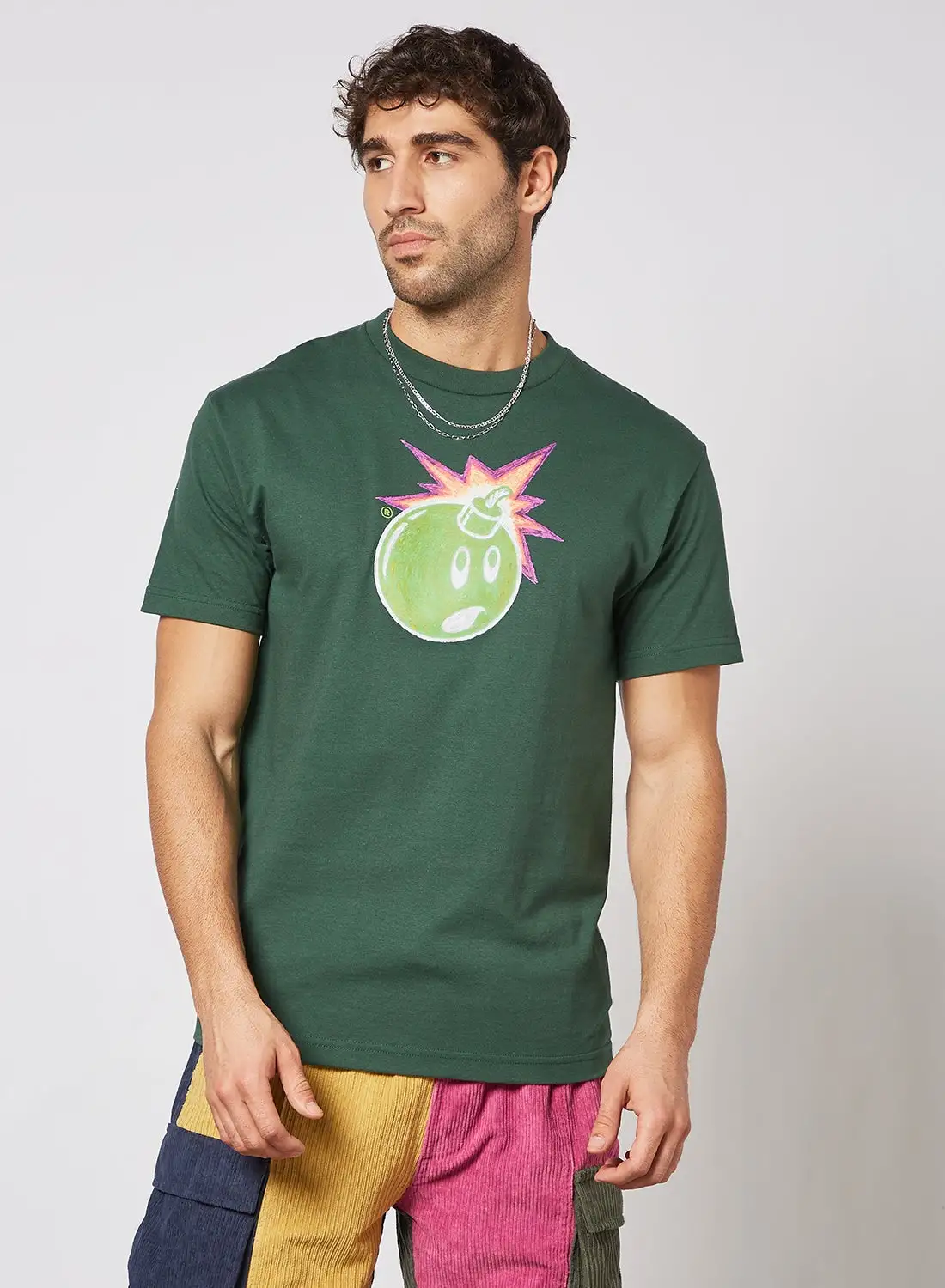 The Hundreds Claude Adam Graphic T-Shirt Green