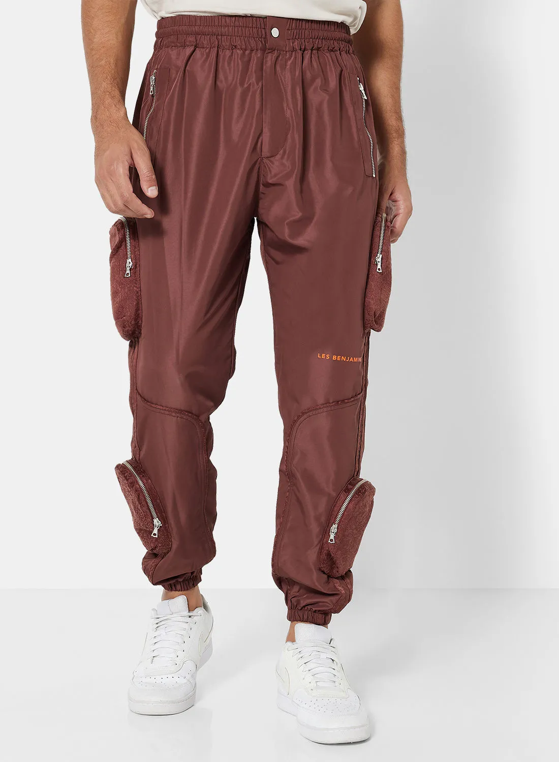 LES BENJAMINS 3D Pocket Utility Pants Red