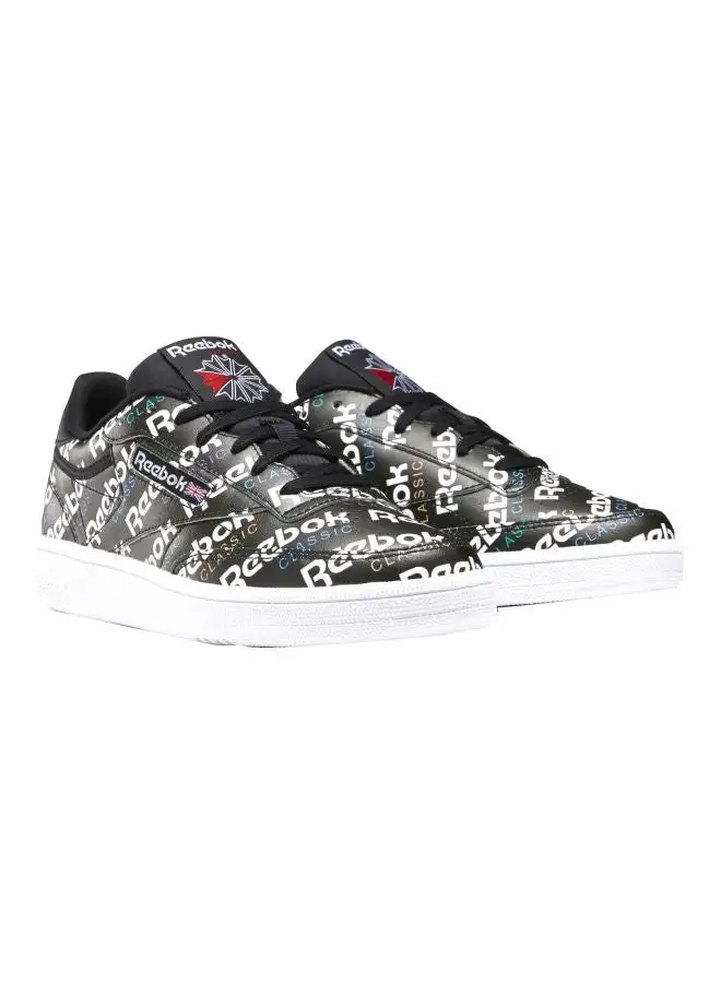 Reebok Club C 85 Low Top Sneakers Black/White/Sunglow/Cyan