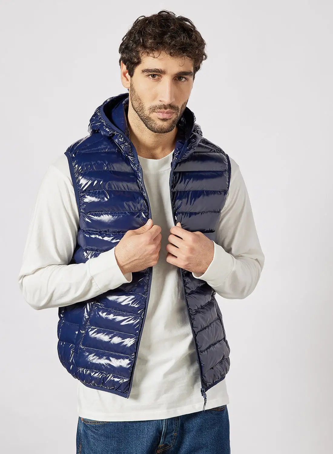 Red Tape Casual Men Nylon  Jacket Navy