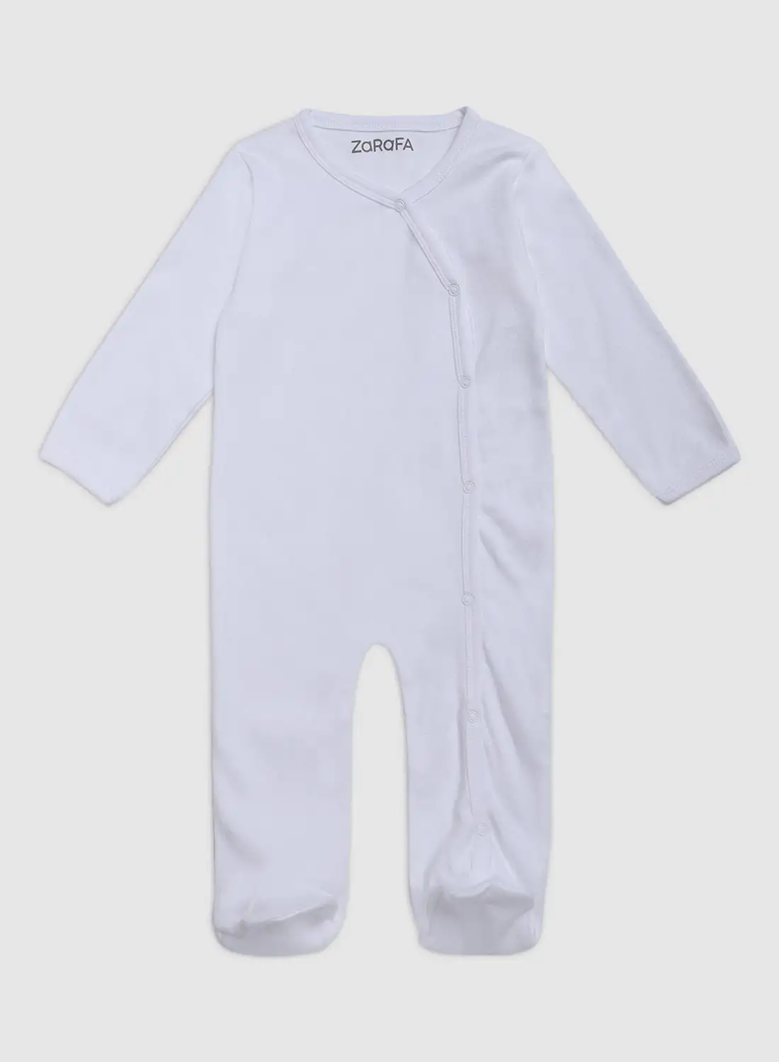 Zarafa Closed Feet Sleepsuit Pearl White