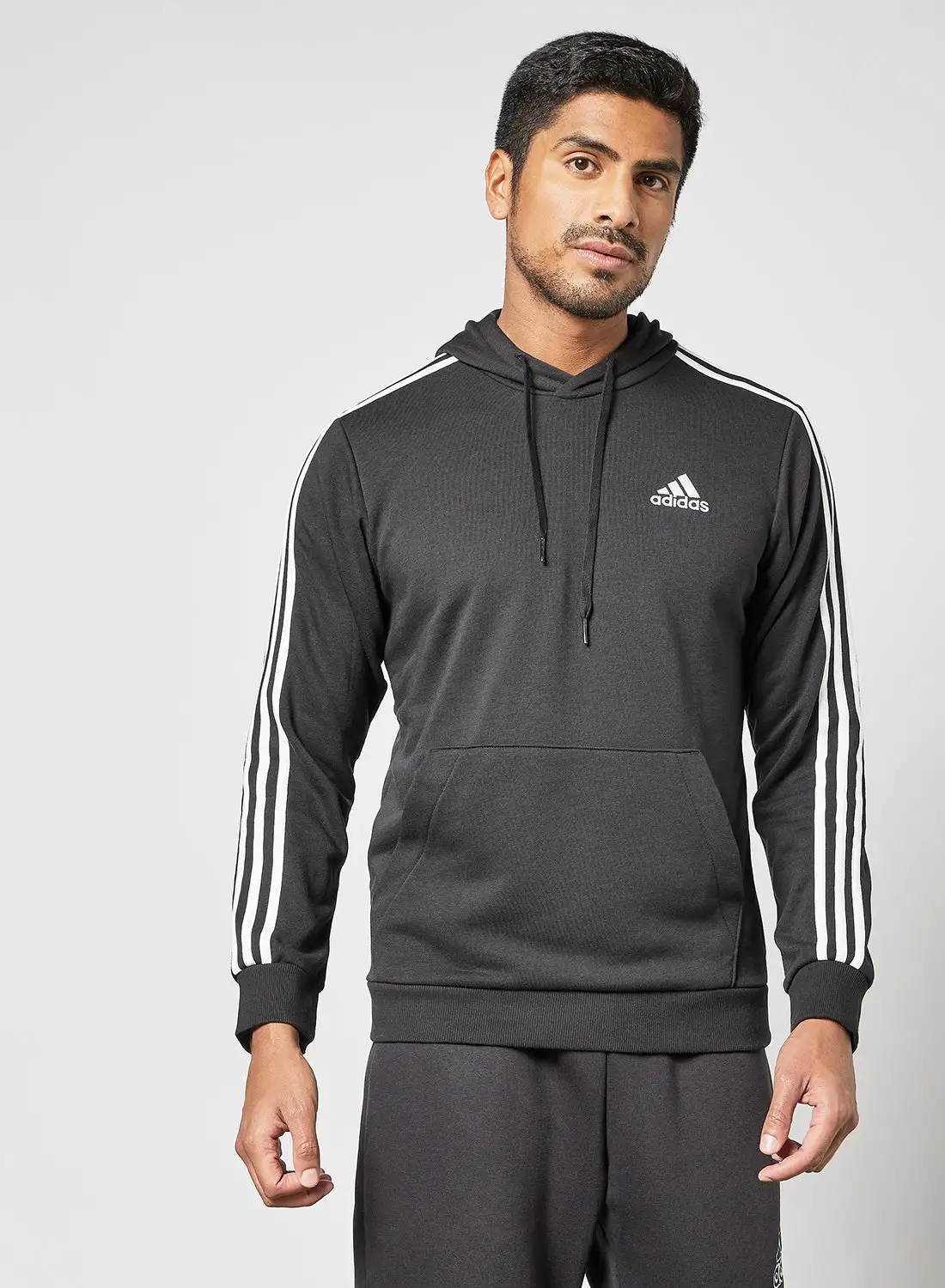 Adidas Essentials 3-Stripes Hoodie Black