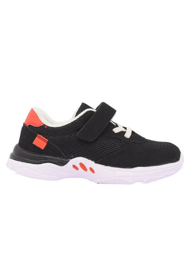 ZAHA Baby Boys Mesh Velcro Low Top Sneakers Black