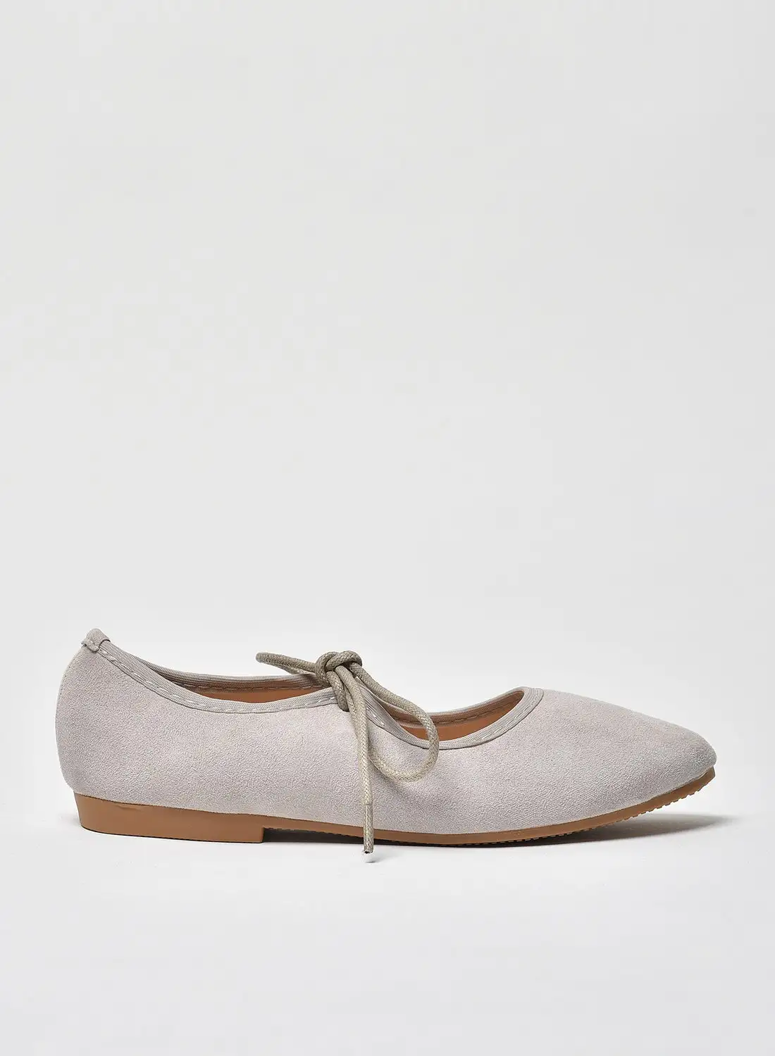 Aila Dyed Pattern Flat Ballerinas Grey