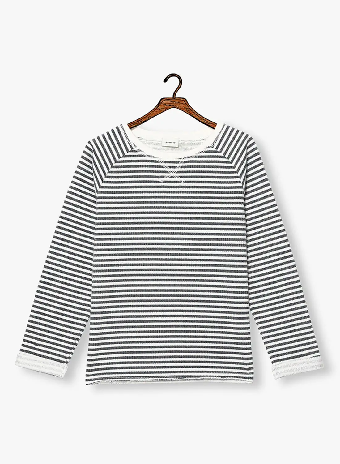 NAME IT Kids Striped Long Sleeve T-Shirt White/Navy