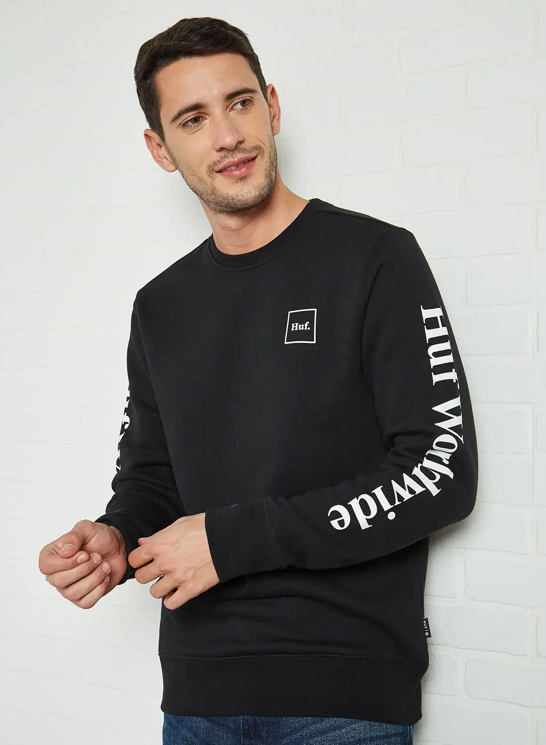 HUF Essentials Domestic Sweatshirt Black