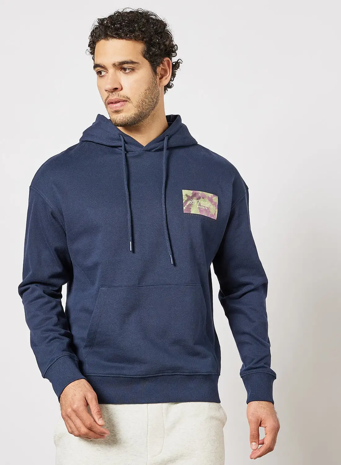 JACK & JONES Loose Fit Hoodie Navy