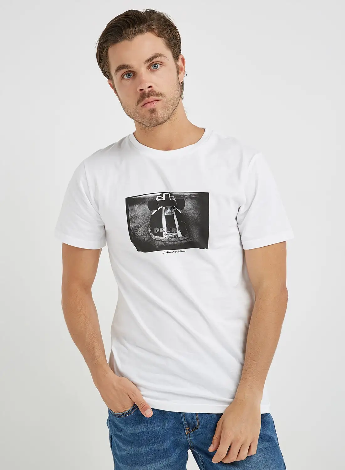 DEDICATED Stockholm Delmar T-shirt White