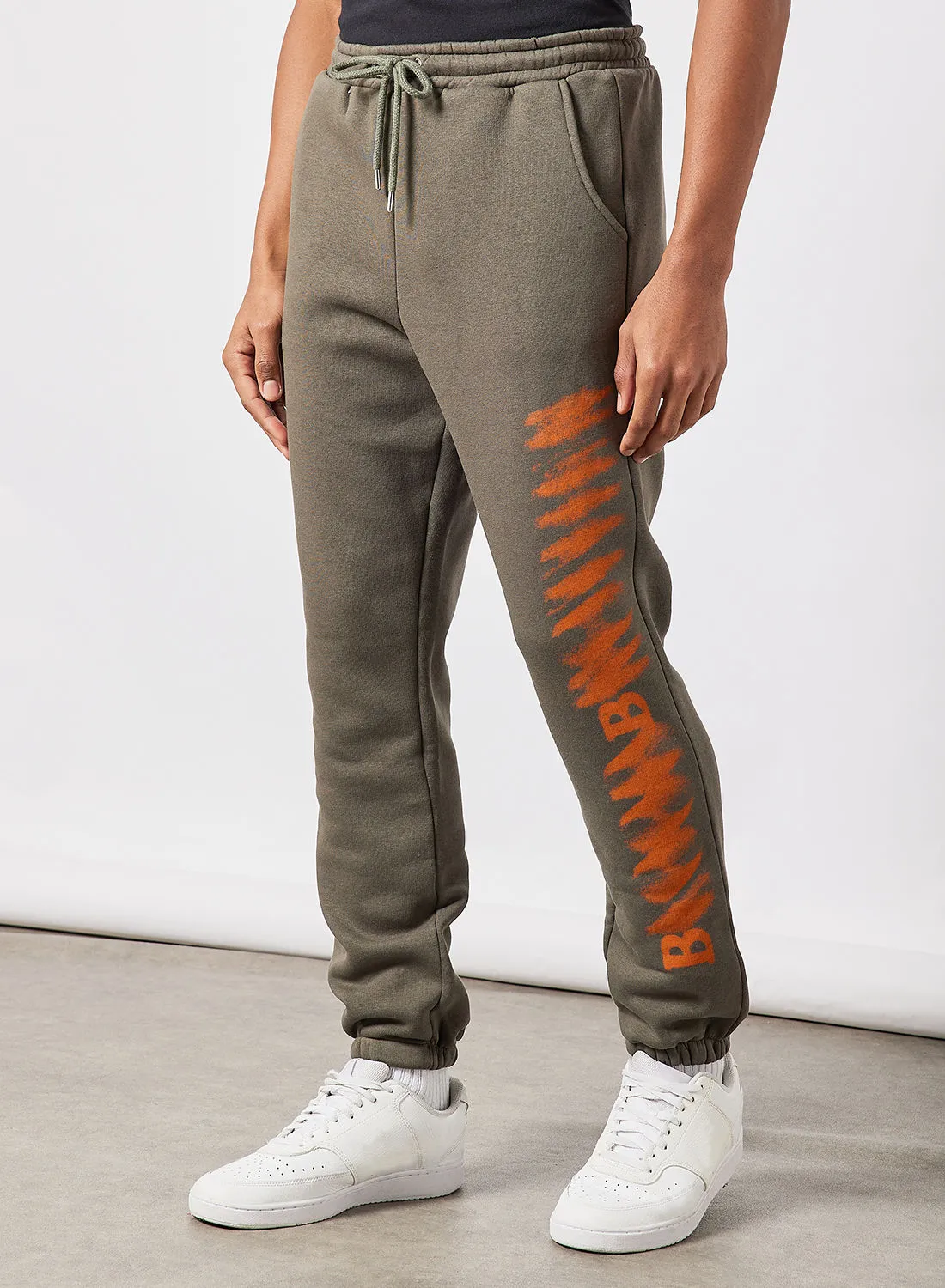 Blood Brother Sutton Contrast Logo Joggers Olive