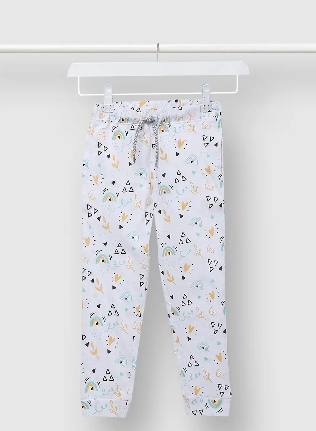 RAHA Boys Cotton Printed Jogger Blue