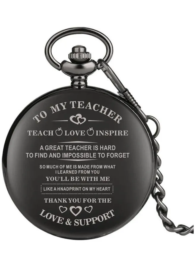 YASH Retro Style I Love You Teacher Quartz Pocket Watch