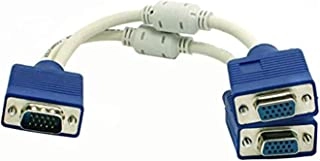 Generic Y vga splitter 15pin 1 male to 2 female