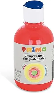 Primo School Paint for Children, Bright Neon Colours, 300 ml with Dosing Cap (Red 300)