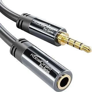 KabelDirekt 463 0.5m Headset Extension Cable (AUX 3.5mm male > female connector 4-pole) PRO Series black