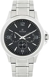 Titan Neo Men's Black Dial Metal Band Watch - T1698SM01