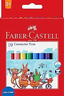 ألوان Fibretip Connector من Faber-Castell - عبوة من 10 ألوان