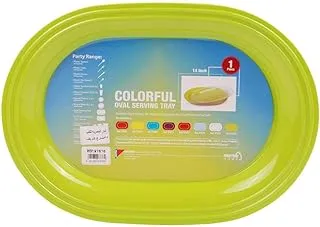 Mintra Plastic Oval Serving Tray, 30x18.5 cm - Apple Green