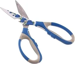 King Gray Stainless Steel Scissor With Plastic Handle Flowers Desing For Kitchen - Multi Color