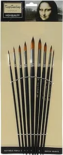 Brushes set a804, 9 pieces - black wood