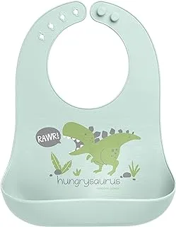 Stephen Joseph SJ1198 Silicone Bib, One Size, Dino