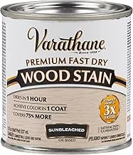 Varathane 262030 premium fast dry wood stain, half pint, sunbleached