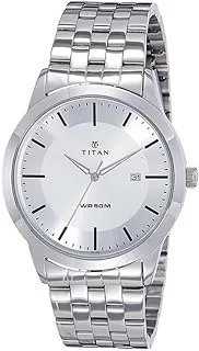 Titan Men Silver Dial Stainless Steel Band Watch - T1584SM03