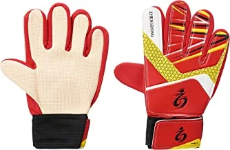 Zhengdong Football full finger glove, size 7 - multi color -red * white