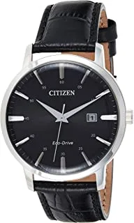 Citizen Watch for Men, Quartz Movement, Analog Display, Black Leather Strap-BM7460-11E