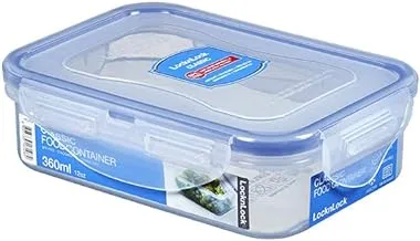 LocknLock Rectangle Plastic Container, Transparent, 360ml, HPL810