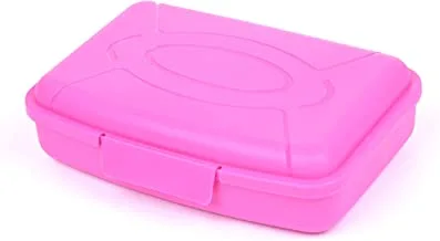 Mintra Square Plastic Lunch Box, 375 ml - Fuchsia Pink