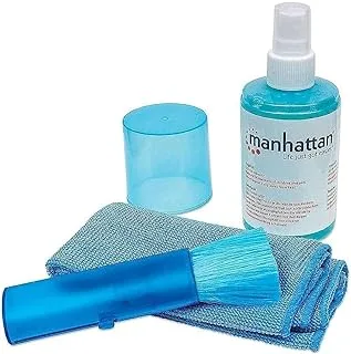 Manhattan 421027 Lcd Cleaning Kit Alcohol-free - Includes Cleaning Solution, Brush and Microfiber Cloth - 200 ml