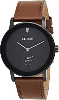 Citizen Watch for Men, Automatic Movement, Analog Display, Brown Leather Strap-BE9185-08E