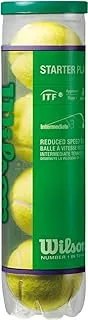 Wilson Unisex Child Starter Play 4 Pieces Tennis Ball Tube - Green, 4