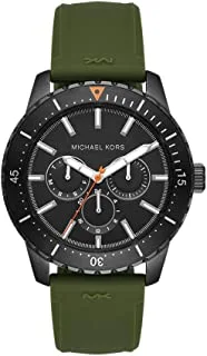 Michael Kors Watch for Men, Japanese Quartz Movement, Analog Display, Green Green Strap-MK7165