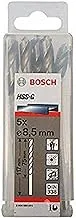 Bosch 2608595073 din338 hss-g metal drill bit, 8.5mm x 75mm x 117mm, silver