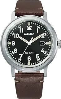 Citizen Watch for Men, Automatic Movement, Analog Display, Brown Leather Strap-AW1620-21E