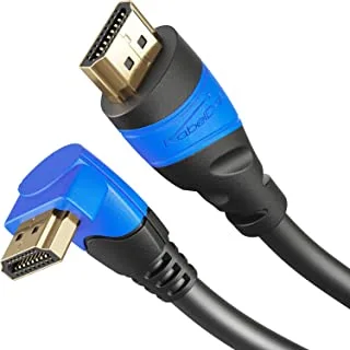 KabelDirekt 441 1.5m 270 ° Angle HDMI Cable 4K compatible with (HDMI 2.0a/b, 2.0, 1.4a, to HDMI, 4K@60HZ,1080p FullHD, UHD, Ultra HD, 3D, High Speed Ethernet, ARC, PS4, XBOX, HDTV) black