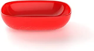 M-Design Eden Plastic Side Plate (21cm) - Microwave, Dishwasher, Food Safe & BPA Free (1, Red)