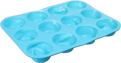 MT Silicone Baking Cupcake Mold, 12 Holes - Turquoise