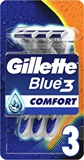Gillette blue3 disposable shaving razor with comfort gel - 3 razors
