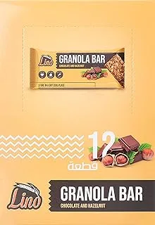 Lino chocolate and hazelnut granola bar - set of 12 pieces, 40g