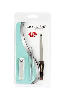 Lama 5110 3 in 1 set tweezers with nail file and nail clipper - silver