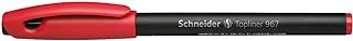 Schneider Topliner 967 Fineliner Pen, Red