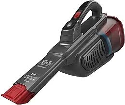 Black+Decker Cordless DUStbUSter Handheld Vacuum, 12 V, Li-Ion, 700Ml, Titanium/Red - Bhhv315J-Gb, 2 Years Warranty