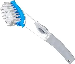 Dishwand brush total 25cm. 27mm bristle. tpr handle+brush head.paper card packing