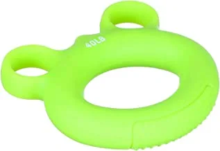 Generic Silicone hand grip for exercises, 40 lbs - green, (12.5x11.2) cm