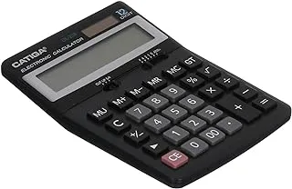 Catiga DK-239 Electronic Calculator Two Power And 12 Digits With Plastic Keys For Office And School - Multi Colour