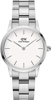 Daniel Wellington Watch Unisex , Quartz Movement, Analog Display, Silver Stainless Steel Strap-DW00100207