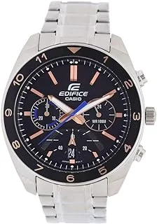 Casio Edifice Stainless Steel Band Chronograph Analog Watch for Men - Silver and Black