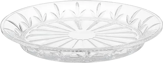 Bohemia tulip crystal decorative serving plate, 40 cm - clear